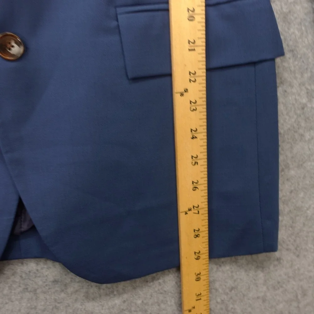 J CREW Thompson Sport Coat Men 36R Blue Office Prep Wool Stretch Jacket Tailored